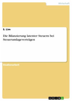 Die Bilanzierung latenter Steuern bei Steuerumlageverträgen (eBook, PDF)