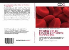 Investigación en Servicios de Medicina Transfusional