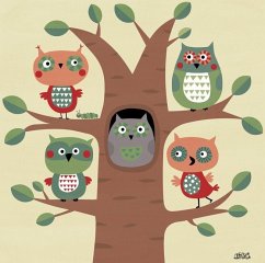 Cover Mein buntes Kinderzimmerbild - Fünf Eulen im Baum