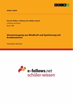 Cover Stromerzeugung aus Windkraft und Speicherung mit Kondensatoren (eBook, PDF)