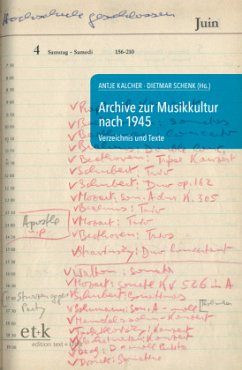 Archive zur Musikkultur nach 1945, m. CD-ROM