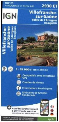 Cover IGN Karte, Carte de randonnée (et plein air) Villefranche-Sur- Saône - Vallée de l'Azergues - Beaujolais