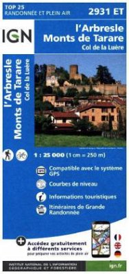 Cover IGN Karte, Carte de randonnée (et plein air) L'Arbresle - Montsde Tatare - Col de la Luère