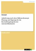 Anlieferung nach dem Milkrun-Konzept. Planung und Eignung für die Beschaffungslogistik der Automobilindustrie (eBook, PDF)