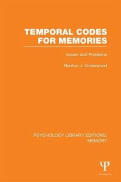Temporal Codes for Memories (PLE - Underwood, Benton J