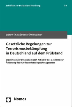 Cover Gesetzliche Regelungen zur Terrorismusbekämpfung in Deutschland auf dem Prüfstand
