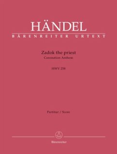 Cover Zadok the Priest, Partitur