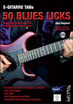 E-Gitarre TABs - 50 Blues Licks, m. DVD - Sieghart, Jörg