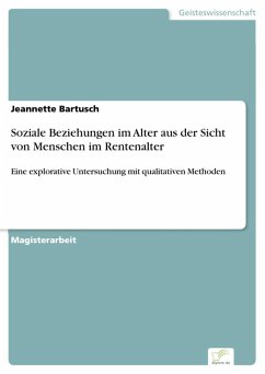 Cover Soziale Beziehungen im Alter aus der Sicht von Menschen im Rentenalter (eBook, PDF)