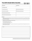 Project Data Skills Checklist Forms