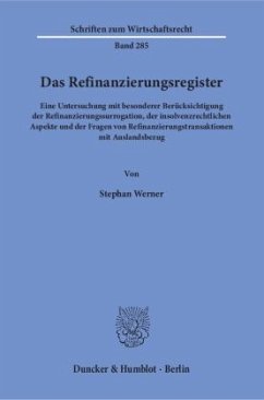 Das Refinanzierungsregister. - Werner, Stephan