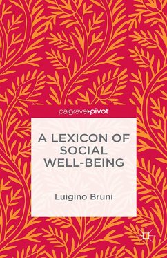 A Lexicon of Social Well-Being - Bruni, Luigino