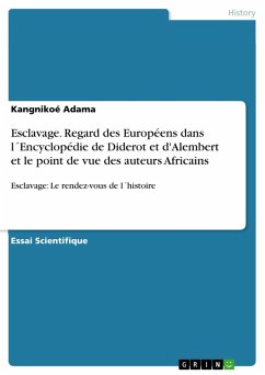 Esclavage. Regard des Européens dans l´Encyclopédie de Diderot et d'Alembert et le point de vue des auteurs Africains (eBook, ePUB)