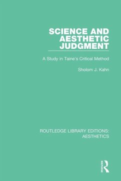 Science and Aesthetic Judgement (eBook, PDF) - Kahn, Sholom J.