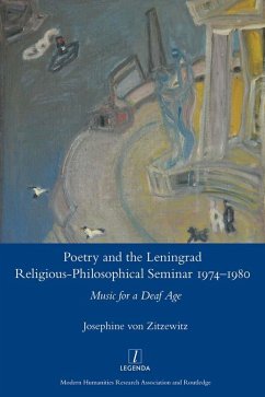 Poetry and the Leningrad Religious-Philosophical Seminar 1974-1980 (eBook, ePUB) - Zitzewitz, Josephine von