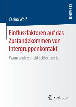 Cover Einflussfaktoren auf das Zustandekommen von Intergruppenkontakt