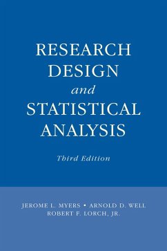 Research Design and Statistical Analysis (eBook, PDF) - Myers, Jerome L.; Well, Arnold D.; Lorch Jr, Robert F.