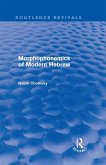 Morphophonemics of Modern Hebrew (Routledge Revivals) (eBook, ePUB)