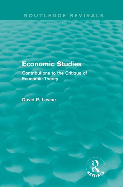 Economic Studies (Routledge Revivals) (eBook, ePUB)