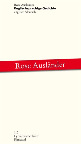 Englischsprachige Gedichte von Rose Ausländer als Taschenbuch - Portofrei  bei bücher.de
