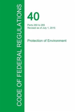 Cover Code of Federal Regulations Title 40, Volume 26, July 1, 2015