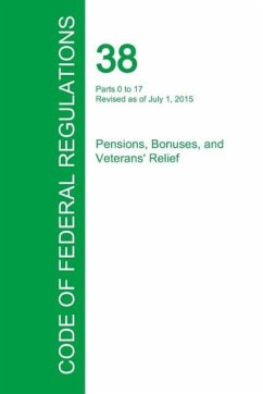 Cover Code of Federal Regulations Title 38, Volume 1, July 1, 2015
