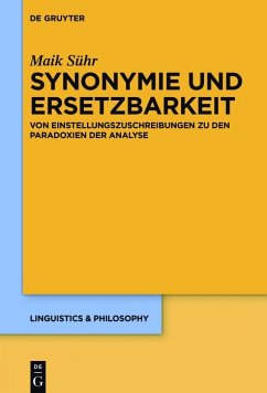 Synonymie und Ersetzbarkeit (eBook, ePUB) - Sühr, Maik