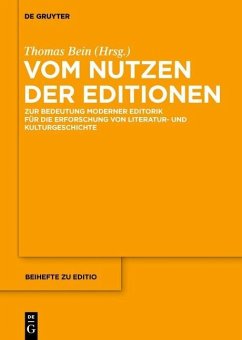 Vom Nutzen der Editionen (eBook, ePUB)