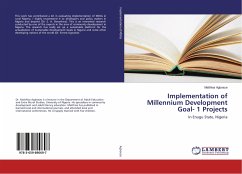 Implementation of Millennium Development Goal- 1 Projects - Agboeze, Matthias