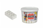 Simba 104118890 - Blox Steine in Dose, Konstruktionsspielzeug, 40, weiß