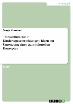 Transkulturalität in Kindertageseinrichtungen. Ideen zur Umsetzung eines transkulturellen Konzeptes - Hummel, Sonja