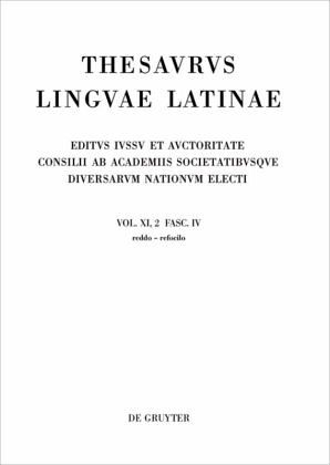 reddo - refocilo / Thesaurus linguae Latinae. . Vol. XI. Pars 2. Fasc.