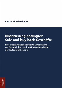 Cover Bilanzierung bedingter Sale-and-buy-back-Geschäfte (eBook, PDF)