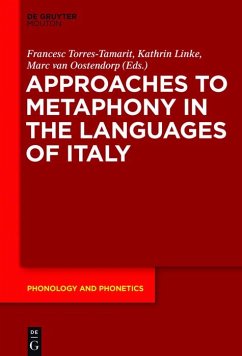 Approaches to Metaphony in the Languages of Italy (eBook, ePUB)