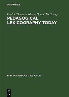 Cover Pedagogical Lexicography Today (eBook, PDF)