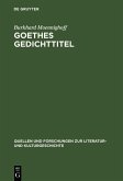 Goethes Gedichttitel (eBook, PDF)