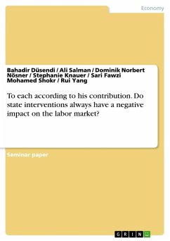 To each according to his contribution. Do state interventions always have a negative impact on the labor market? - Düsendi, Bahadir;Salman, Ali;Nösner, Dominik Norbert