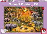 Schmidt 56195 - Tiere in Afrika Puzzles, 150 Teile