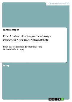 Eine Analyse des Zusammenhanges zwischen Alter und Nationalstolz (eBook, ePUB) - Kuper, Jannis
