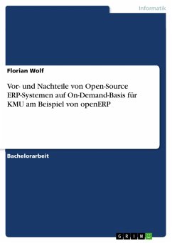 Vor- und Nachteile von Open-Source ERP-Systemen auf On-Demand-Basis für KMU am Beispiel von openERP (eBook, ePUB)
