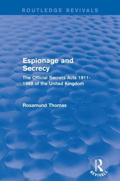 Cover Espionage and Secrecy (Routledge Revivals) (eBook, PDF)