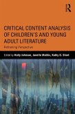 Critical Content Analysis of Children's and Young Adult Literature (eBook, ePUB)