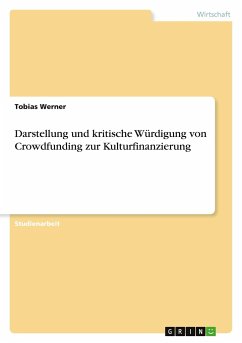 Darstellung und kritische Würdigung von Crowdfunding zur Kulturfinanzierung - Werner, Tobias