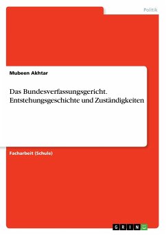 Das Bundesverfassungsgericht. Entstehungsgeschichte und Zuständigkeiten - Akhtar, Mubeen