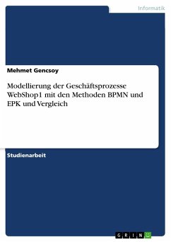 Modellierung der Geschäftsprozesse WebShop1 mit den Methoden BPMN und EPK und Vergleich