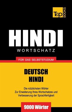 Cover Wortschatz Deutsch-Hindi für das Selbststudium - 9000 Wörter