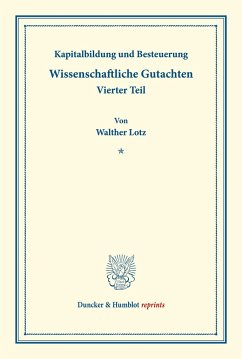 Kapitalbildung und Besteuerung.