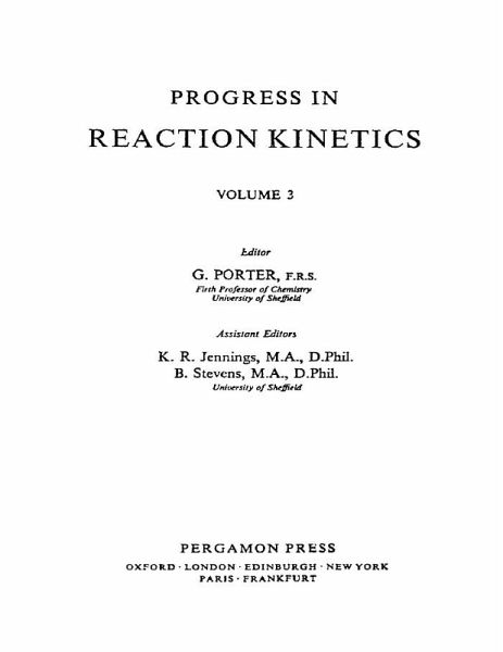 Progress in Reaction Kinetics (eBook, PDF)