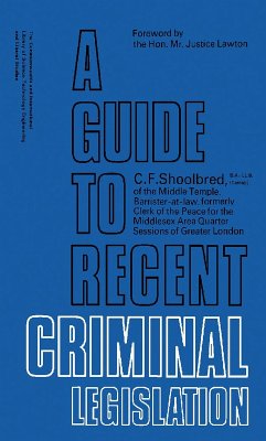 Cover A Guide to Recent Criminal Legislation (eBook, PDF)