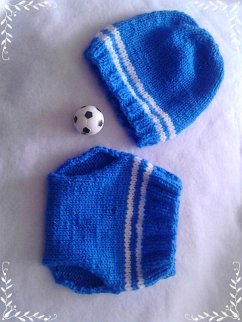 Cover Strickanleitung eBook Babyset Höschen und Mütze von 0-8 Monate tragbar (eBook, ePUB)